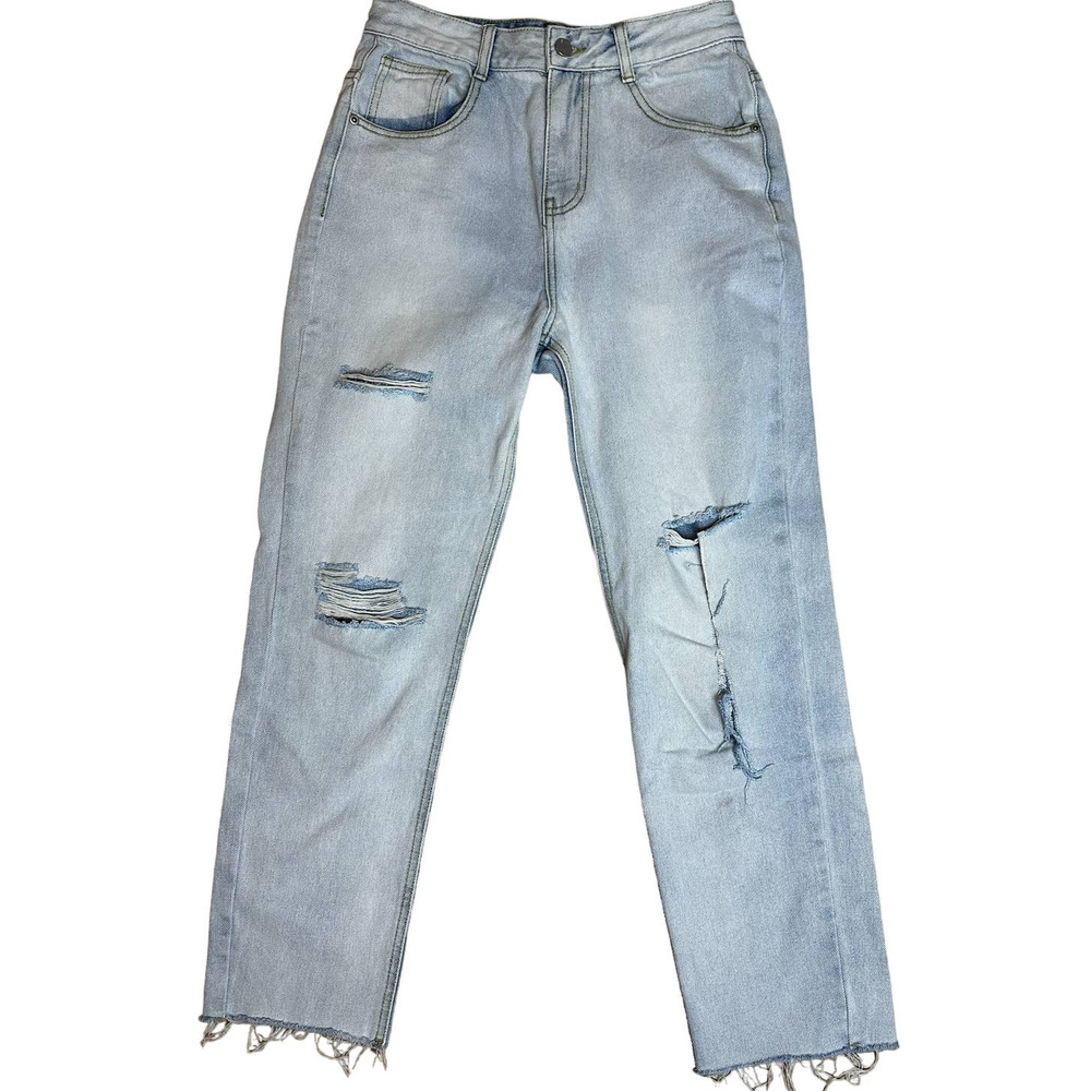 English Factory High Rise Distressed‎ Mom Jean Women Size 27